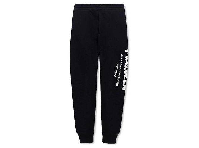 Alexander Mcqueen Pantaloni da jogging Graffiti Nero - vista 4