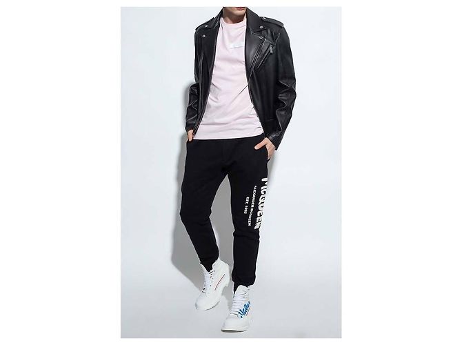 Alexander Mcqueen Pantaloni da jogging Graffiti Nero - vista 5
