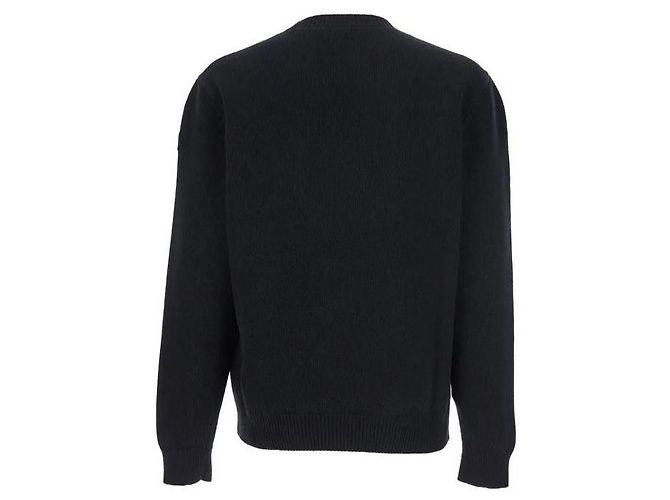 Moncler Pull avec logo imprimé Noir - vue 4