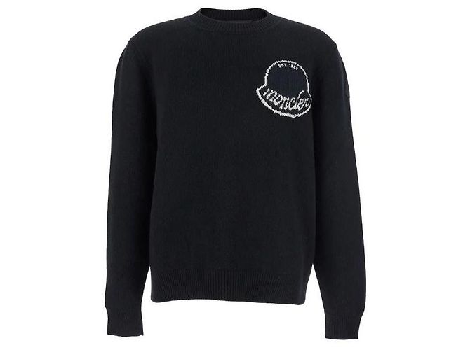 Moncler Pull avec logo imprimé Noir - vue 5