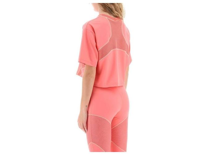 Fendi Logo-Print Crop T-Shirt Pink - Ansicht 5