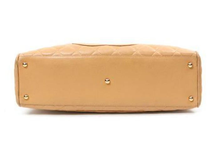 Chanel Bolso Bowling Big CC en Caviar Amarillo - vista 4