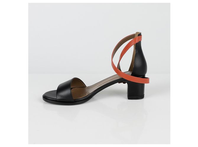 Hermès Manège Kelly Sandalen Absatz Größe Schwarz - Ansicht 3