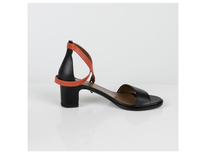 Hermès Manège Kelly Sandalen Absatz Größe Schwarz - Ansicht 5