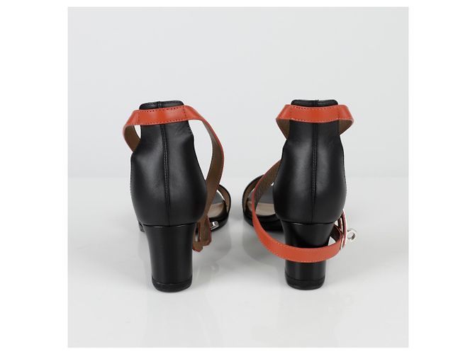 Hermès Manège Kelly Sandalen Absatz Größe Schwarz - Ansicht 8