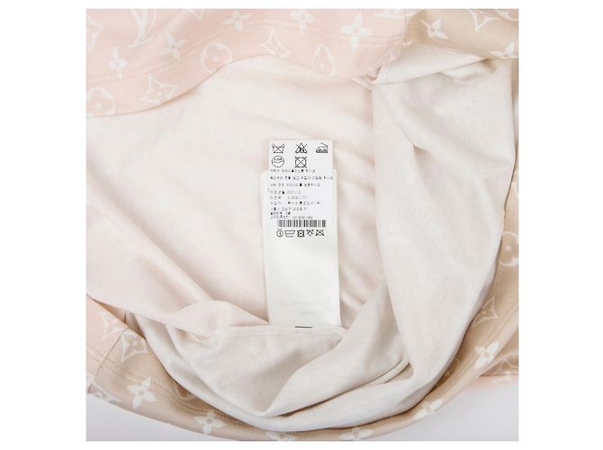 Louis Vuitton Pastellfarbene Kurzarm-T-Shirt mit Monogramm Größe XS Pink - Ansicht 10