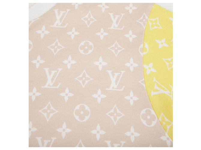 Louis Vuitton Pastellfarbene Kurzarm-T-Shirt mit Monogramm Größe XS Pink - Ansicht 5
