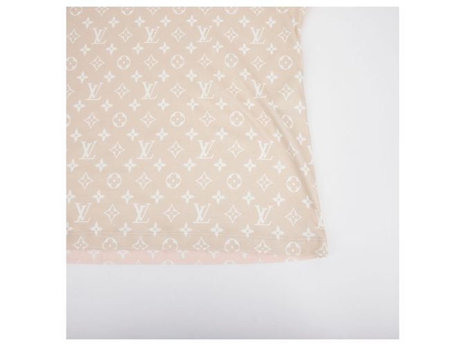 Louis Vuitton Pastellfarbene Kurzarm-T-Shirt mit Monogramm Größe XS Pink - Ansicht 7