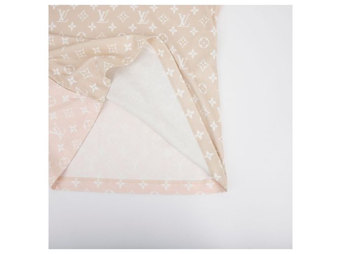 Louis Vuitton Pastellfarbene Kurzarm-T-Shirt mit Monogramm Größe XS Pink - Ansicht 8
