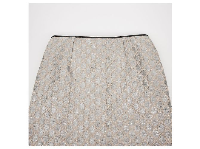 Gucci Falda GG con abertura larga Plata - vista 10