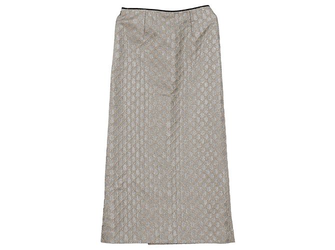 Gucci Falda GG con abertura larga Plata - vista 2