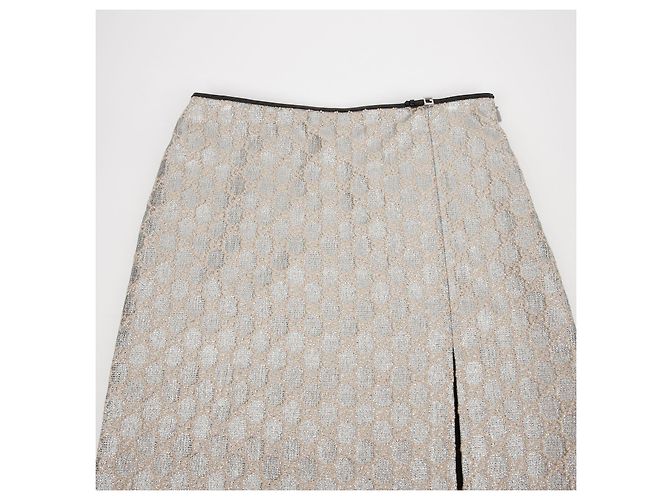 Gucci Falda GG con abertura larga Plata - vista 3