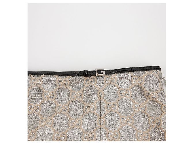 Gucci Falda GG con abertura larga Plata - vista 4