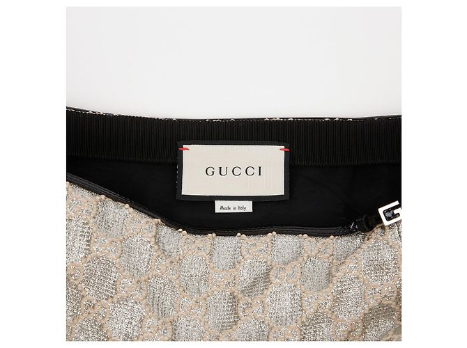Gucci Falda GG con abertura larga Plata - vista 5