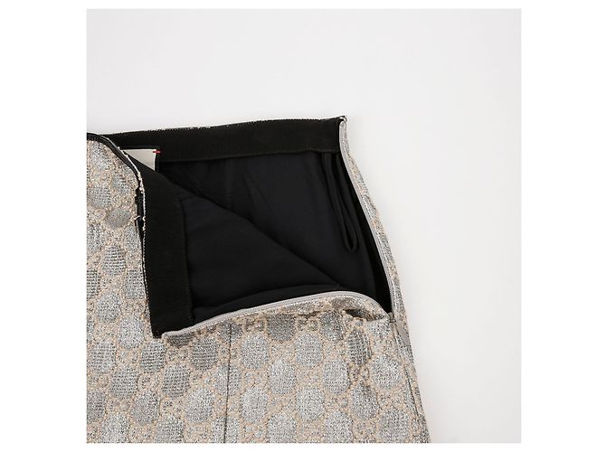 Gucci Falda GG con abertura larga Plata - vista 6