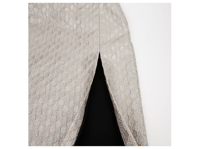 Gucci Falda GG con abertura larga Plata - vista 7