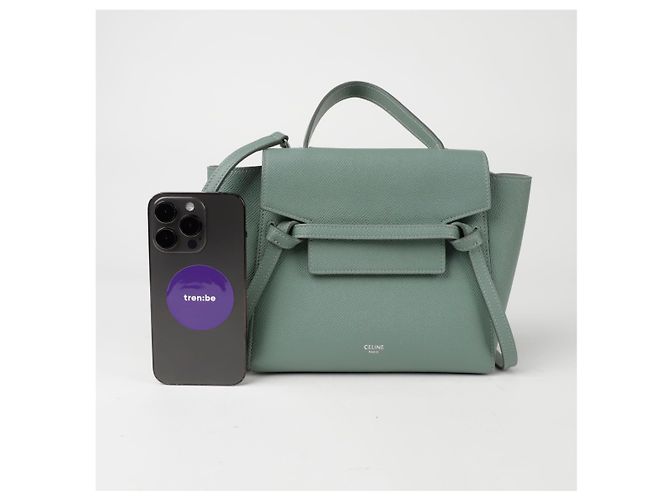 Céline Borsa a Spalla Nano Tote Verde - vista 10