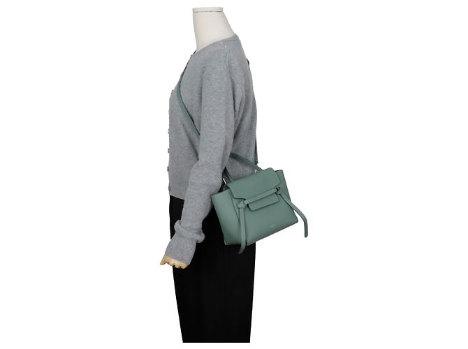 Céline Borsa a Spalla Nano Tote Verde - vista 12