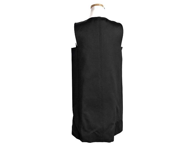 Louis Vuitton Vestido de satén de doble botonadura Negro - vista 2