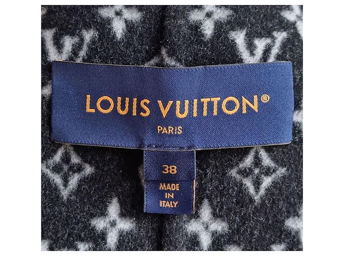 Louis Vuitton Abrigo de doble cara con cinturón Negro - vista 7