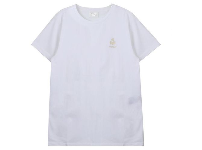 Isabel Marant Camiseta de algodão com logo ABY para mulheres - vista 3