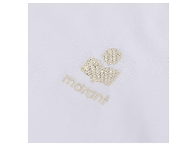 Isabel Marant Camiseta de algodão com logo ABY para mulheres - vista 6