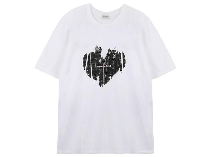 Saint Laurent Camiseta Heart - vista 3