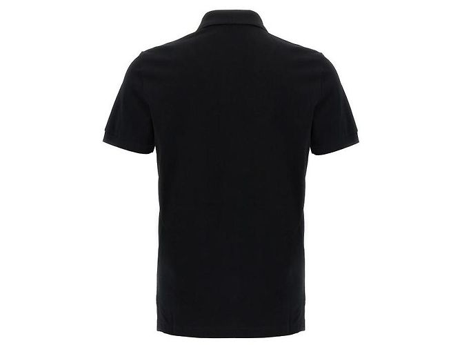 Fendi Metallic Piqué Poloshirt Schwarz - Ansicht 5