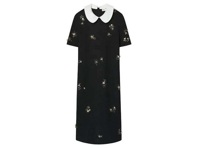 Tory Burch Pulloverkleid mit verziertem Kragen Schwarz - Ansicht 4