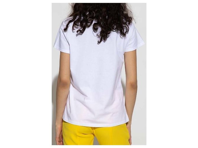 Alexander Mcqueen Explodiertes Blütenblatt T-Shirt Weiß - Ansicht 6