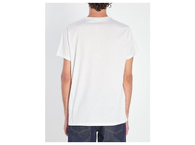 Moncler Baumwoll-T-Shirt mit Doppel-Logo-Patch Weiß - Ansicht 7