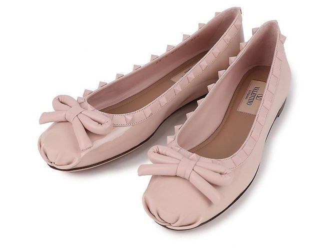 Valentino Scarpe basse Rockstud Rosa - vista 3