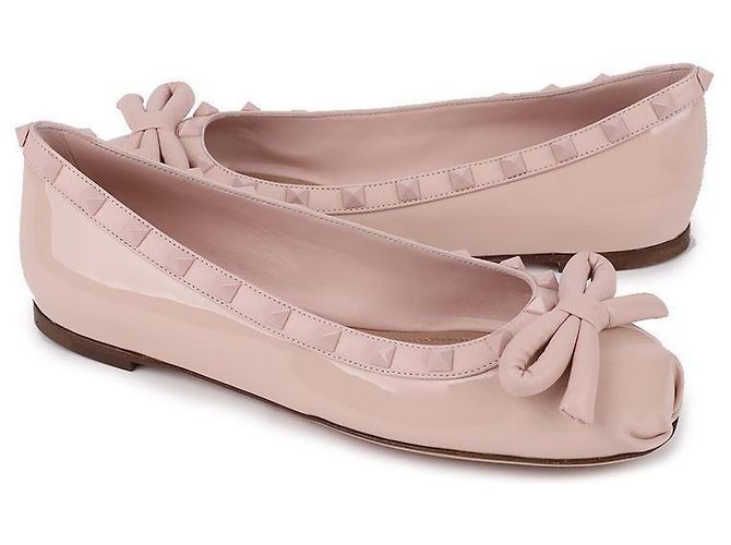 Valentino Scarpe basse Rockstud Rosa - vista 5