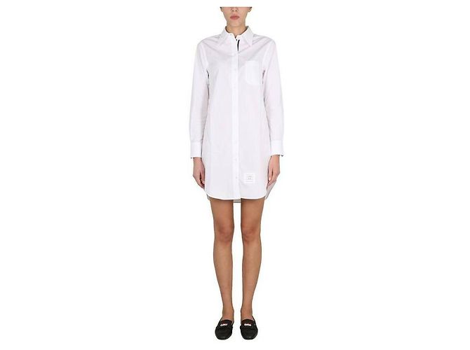 Thom Browne Abito in popeline solido - vista 7