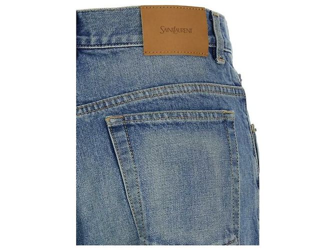 Saint Laurent Blaue gerade Jeans aus Denim - Ansicht 6
