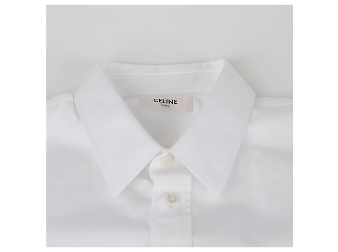 Céline Camisa com logo bordado Branco - vista 3