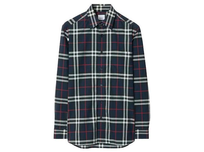 Burberry Camisa de cuadros de algodón - vista 4