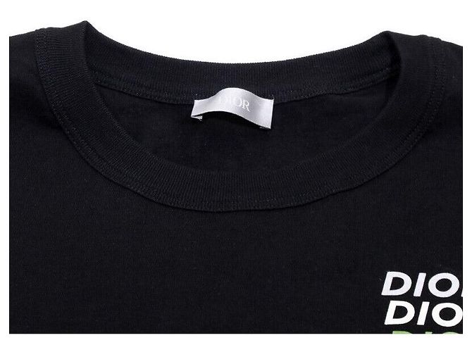Dior Schwarzes Multi-Logo-T-Shirt - Ansicht 3