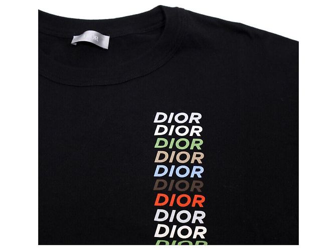 Dior Schwarzes Multi-Logo-T-Shirt - Ansicht 5