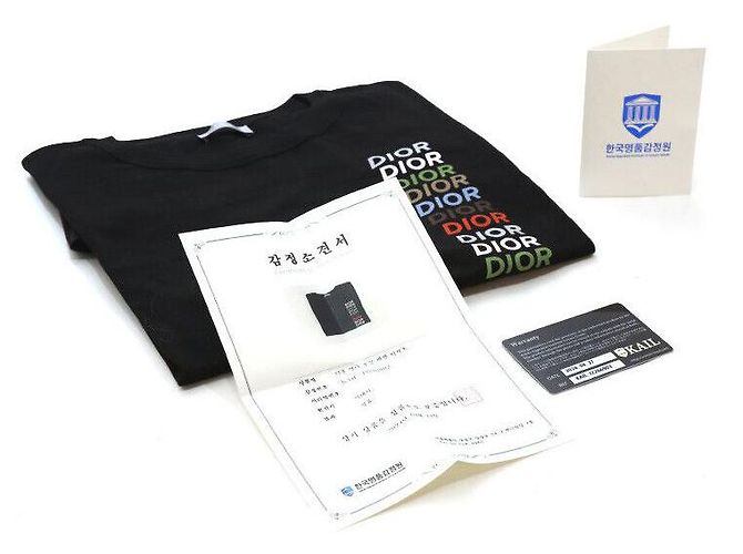 Dior Schwarzes Multi-Logo-T-Shirt - Ansicht 8