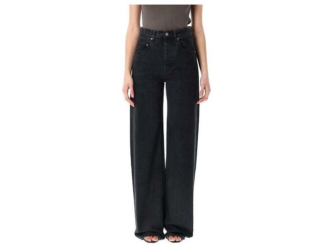 Saint Laurent Jeans baggy negros de denim - vista 4
