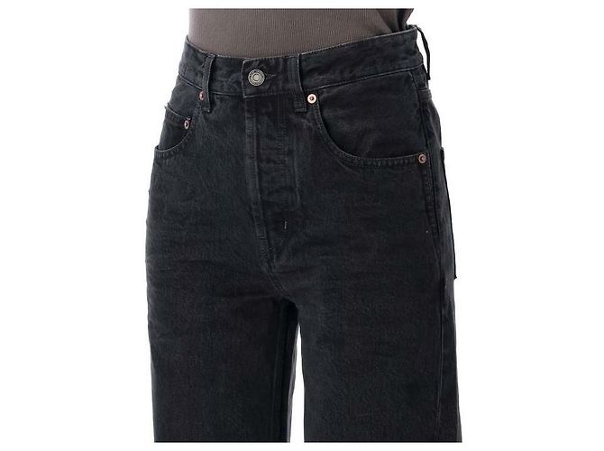 Saint Laurent Jeans baggy negros de denim - vista 6