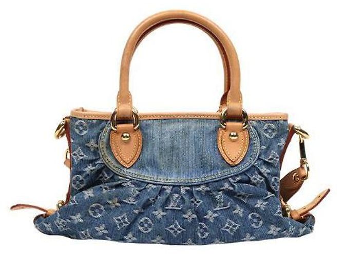 Louis Vuitton Bolso de Hombro Neo Cabby de Denim Monogramado Azul - vista 3