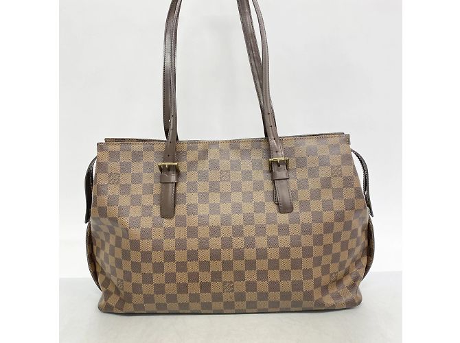 Borsa a Spalla Chelsea Damier Louis Vuitton N51119 Ebano Damier ebene - vista 13