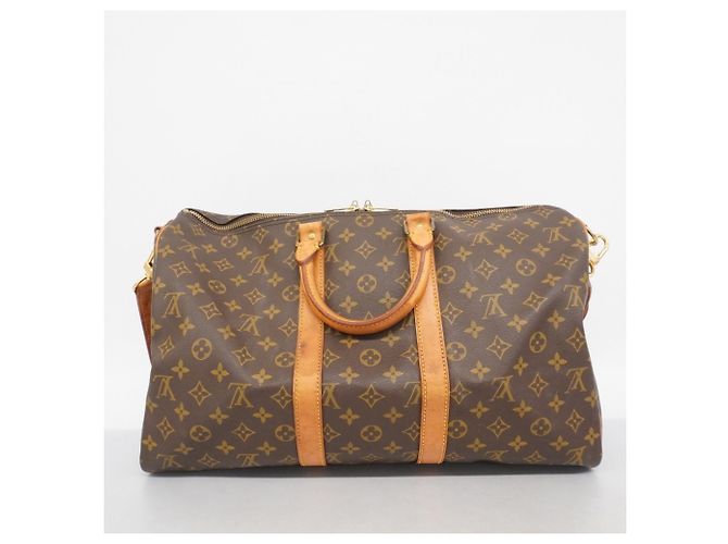 Borsa Boston Keepall Bandoulière 45 Monogramma Louis Vuitton Marrone - vista 18