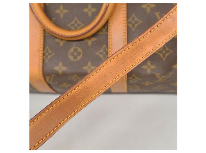 Borsa Boston Keepall Bandoulière 45 Monogramma Louis Vuitton Marrone - vista 9