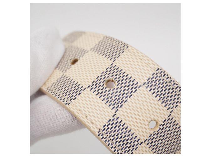Cintura Centurion Damier Azur Louis Vuitton Bianco - vista 12