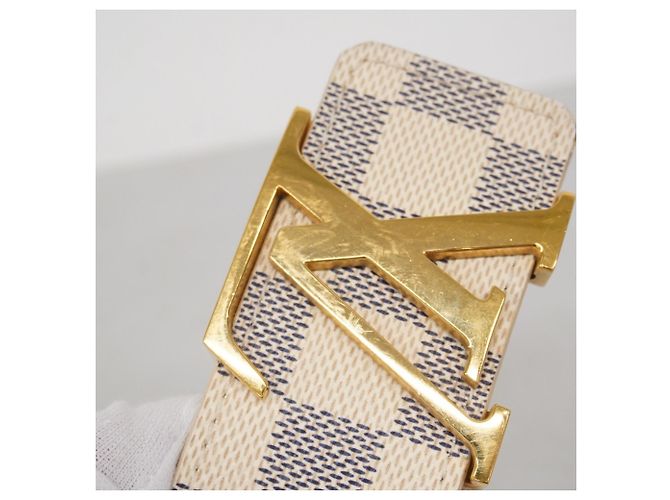 Cintura Centurion Damier Azur Louis Vuitton Bianco - vista 7
