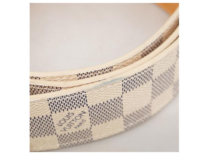 Cintura Centurion Damier Azur Louis Vuitton Bianco - vista 8