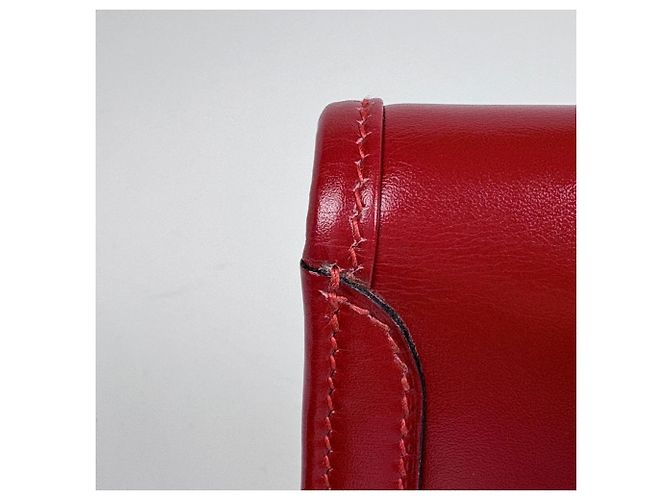 Borsa Clutch Hermès Jige PM H Logo Bordò - vista 4